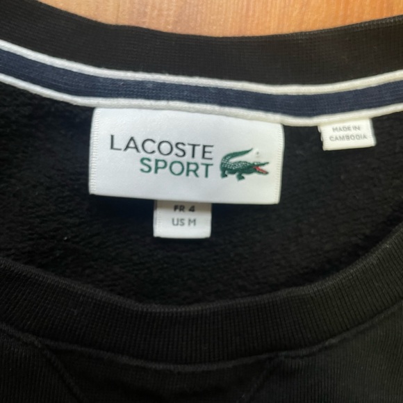 Black Lacoste Crew Neck Sweater (M) - Picture 5 of 7